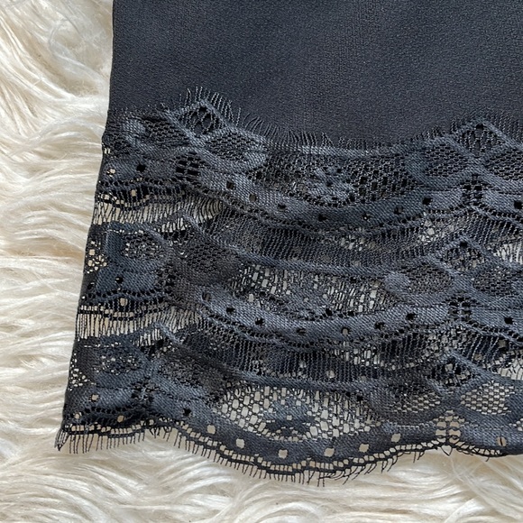 Charming Charlie black size small blouse with lace detail - Picture 5 of 7